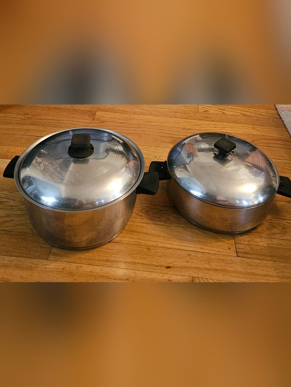 *Rena-Ware USA Vintage 3 Ply 18/8 Stainless Steel 6 & 4 Quart Stock Pots